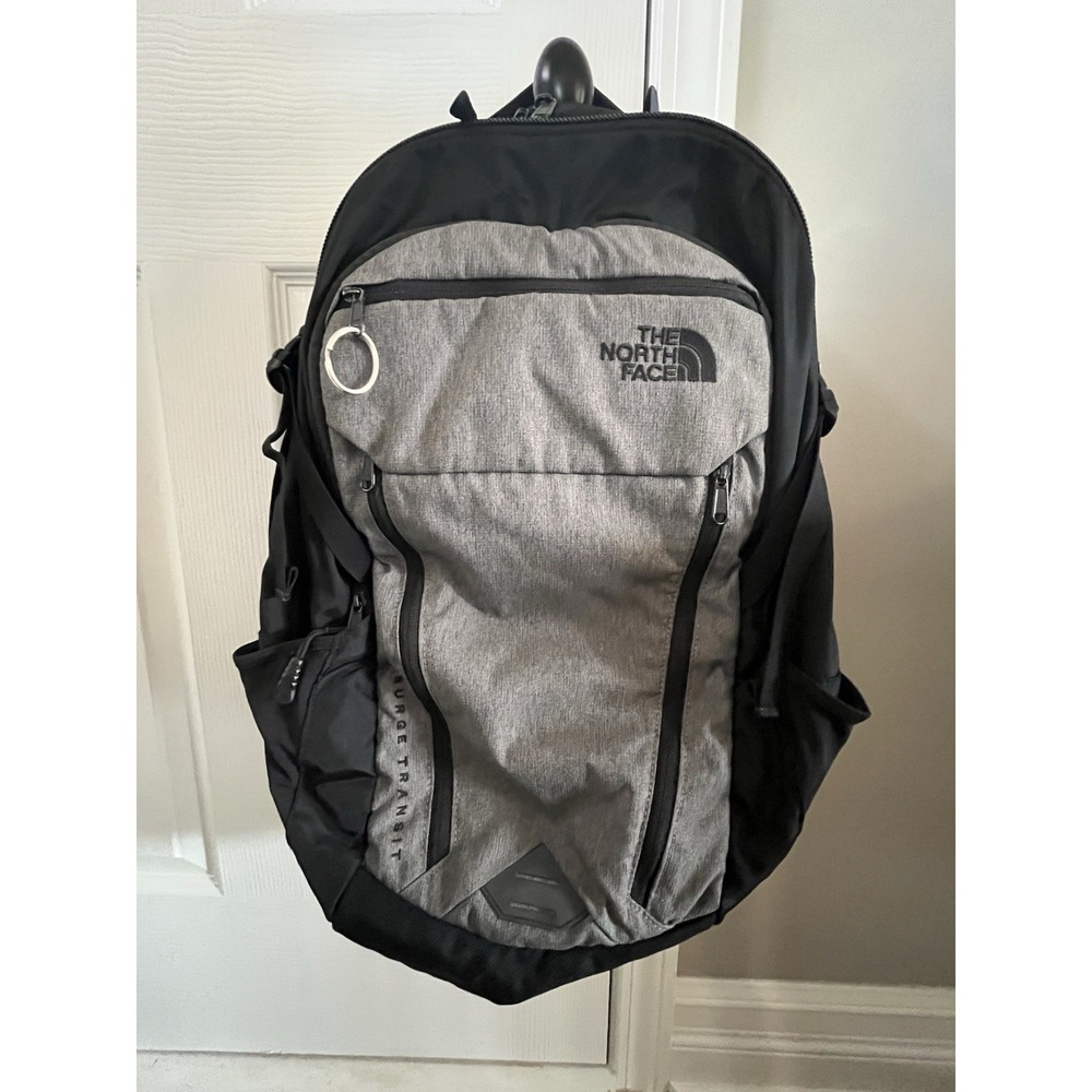 The‎ North Face Surge Transit Backpack 38L – Grey Heather/Black